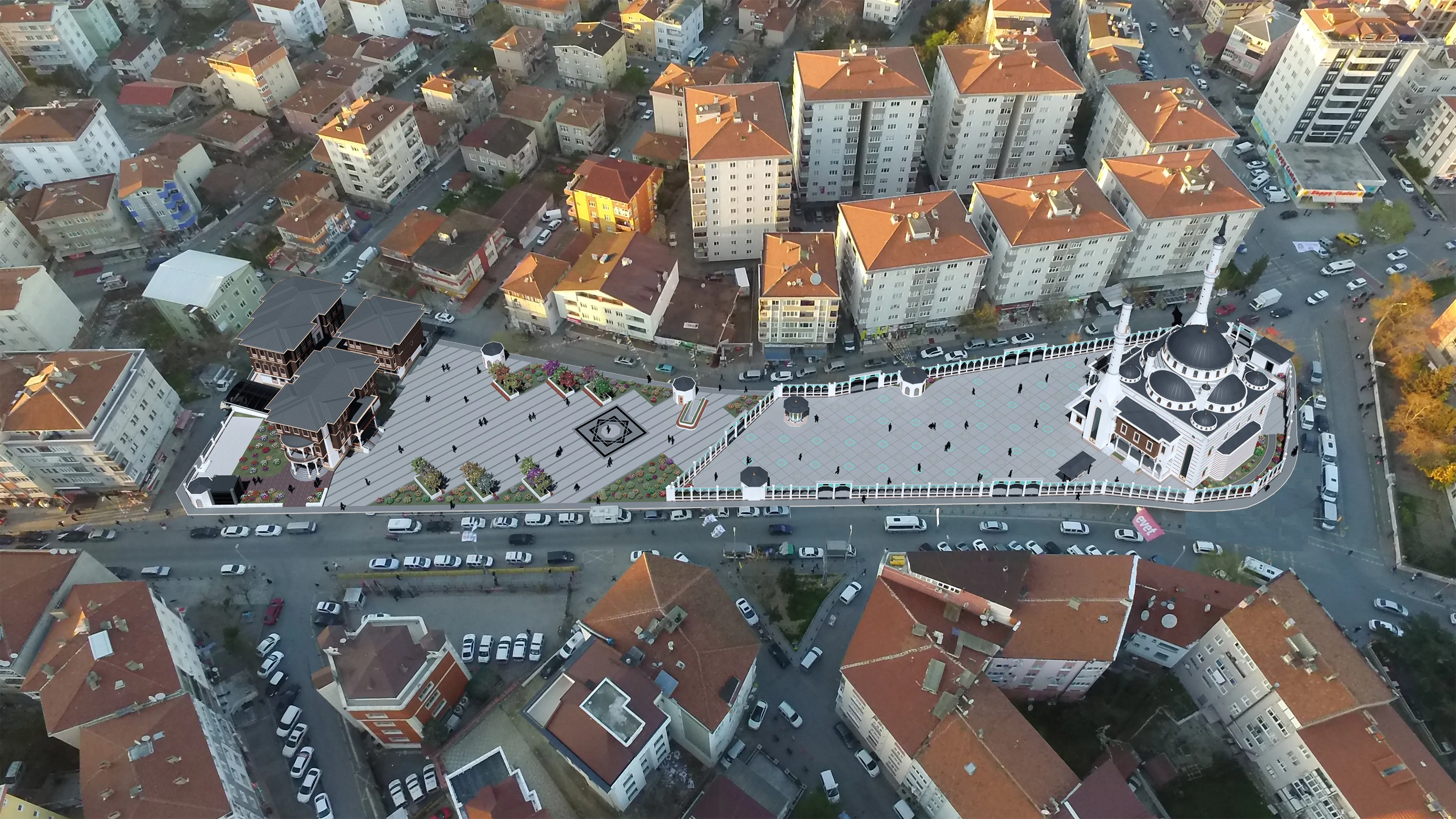 Kartal Soğanlık Cami, Meydan ve Zemin Altı Otopark